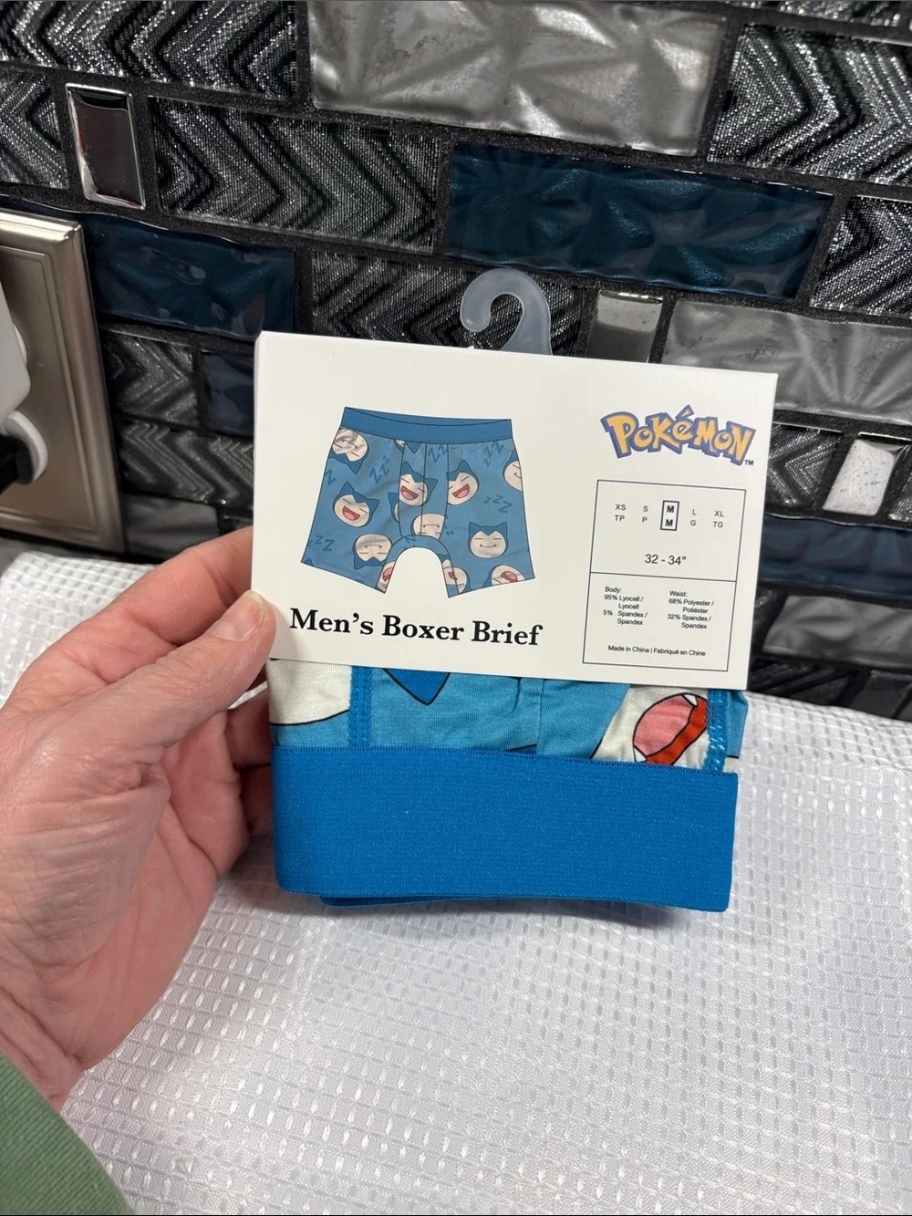 Bioworld Blue Snorlax Pokémon Boxer Briefs